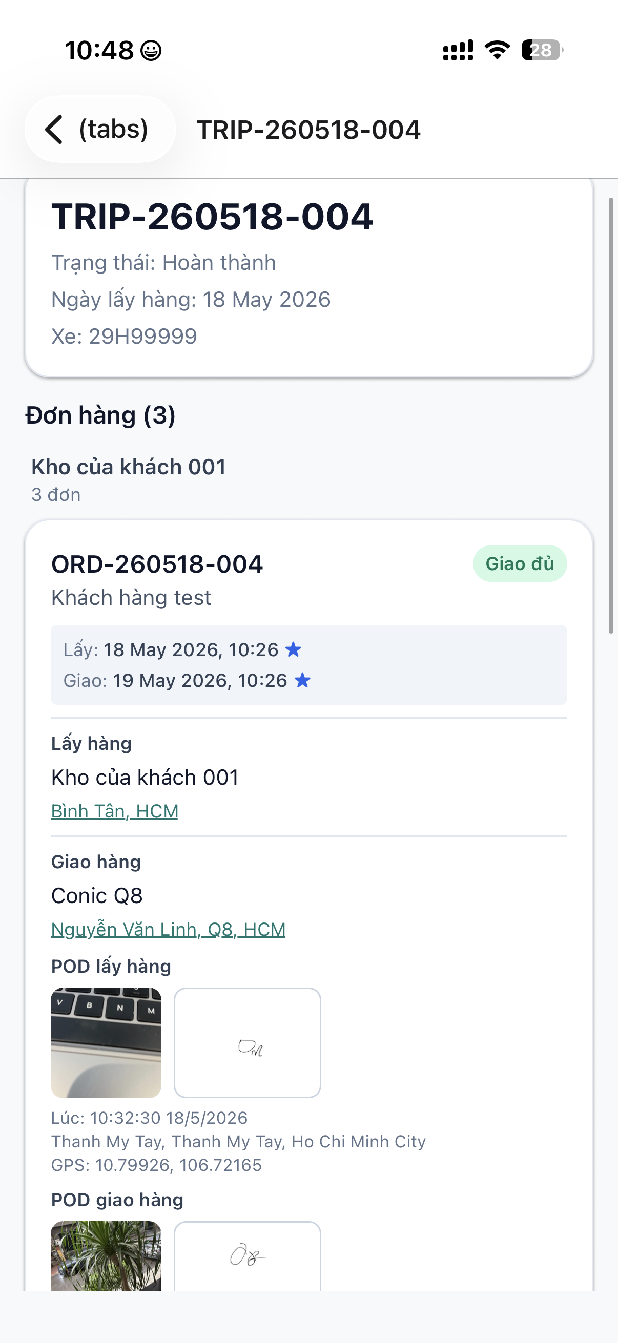 Driver app mockup